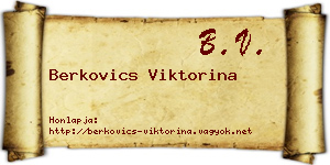 Berkovics Viktorina névjegykártya